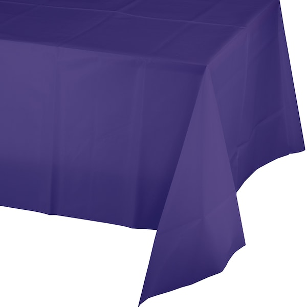 Touch Of Color Purple Plastic Tablecloth, 108"x54", 12PK 01287 - main